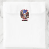 Eagle een grillen ronde sticker (Tas)