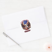 Eagle een grillen ronde sticker (Envelop)