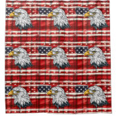 Eagle Emblem Curtain Bold Patriotic Bath Design Douchegordijn (Voorkant)