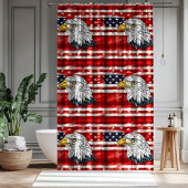 Eagle Emblem Curtain Bold Patriotic Bath Design Douchegordijn