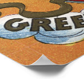 Eagle Emblem Holding Fireworks, Flag-Shield Poster (Hoek)