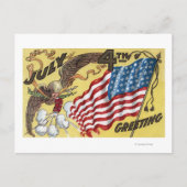 Eagle Emblem Holding Fireworks, vlag Briefkaart (Voorkant)