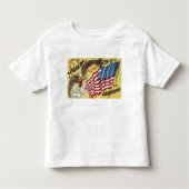 Eagle Emblem Holding Fireworks, vlag Kinder Shirts (Voorkant)