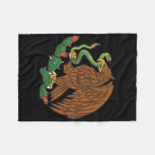 Eagle Emblem Mexico Mexicaanse vlag Cinco de Mayo Fleece Deken (Voorkant (Horizontaal))