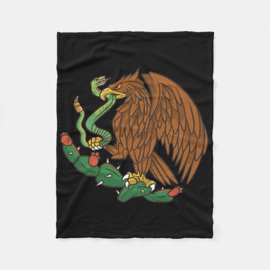 Eagle Emblem Mexico Mexicaanse vlag Cinco de Mayo Fleece Deken (Voorkant)