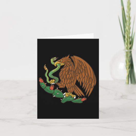 Eagle Emblem Mexico Mexicaanse vlag Cinco de Mayo Kaart (Voorkant)