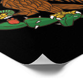 Eagle Emblem Mexico Mexicaanse vlag Cinco de Mayo Poster (Hoek)