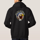 Eagle Emblem USA Flag | DD 214 Alumni Black Hoodie (Achterkant)