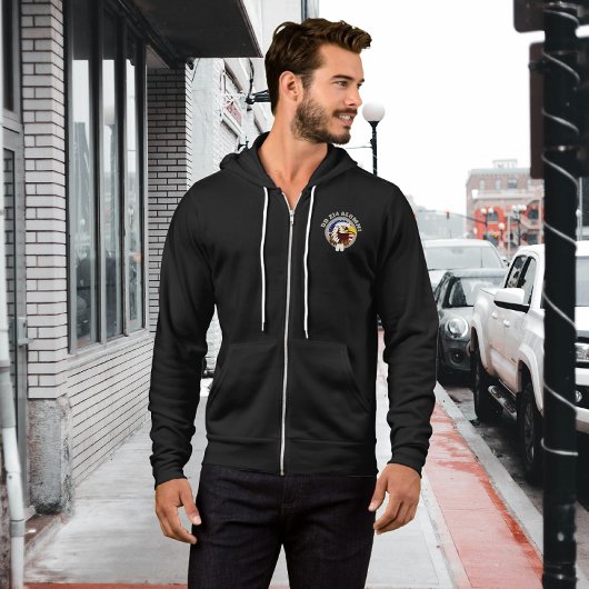 Eagle Emblem USA Flag | DD 214 Alumni Black Hoodie