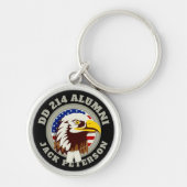 Eagle Emblem USA Vlag | DD 214 Alumni monogram Sleutelhanger (Voorkant)