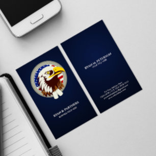 Eagle Emblem USA Vlag Verticaal Visitekaartje