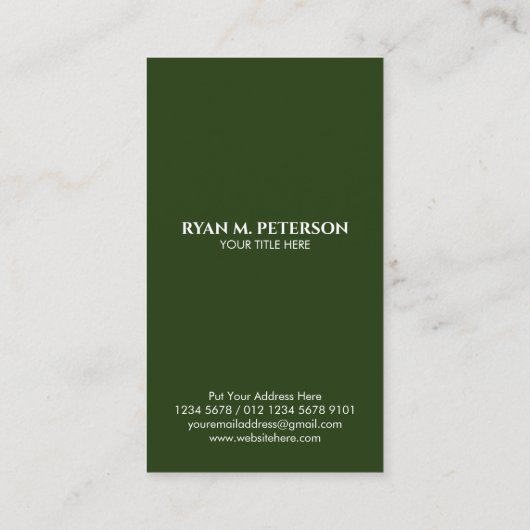 Eagle Emblem USA Vlag Verticaal Visitekaartje (Achterkant)