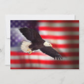 Eagle en American Flag Invitation Kaart (Voorkant)