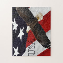 Eagle en American Flag USA Legpuzzel
