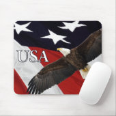 Eagle en American Flag USA Muismat (Met muis)