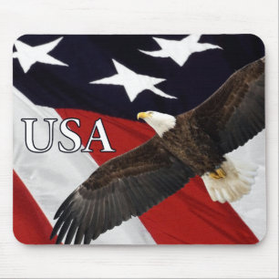 Eagle en American Flag USA Muismat