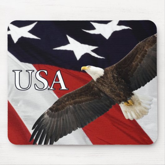 Eagle en American Flag USA Muismat (Voorkant)