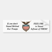 Eagle en Amerika, Als je niet achter onze... Bumpersticker (Voorkant)