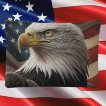 Eagle en Amerikaanse vlag