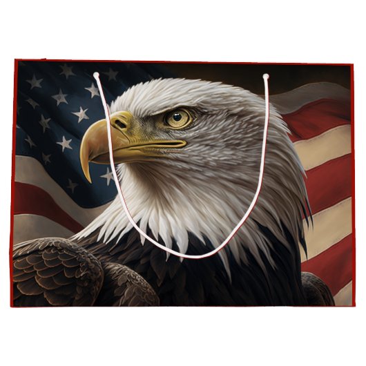Eagle en Amerikaanse vlag Groot Cadeauzakje (Achterkant)