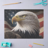 Eagle en Amerikaanse vlag Grote Grootte Tissuepapier (Craft)