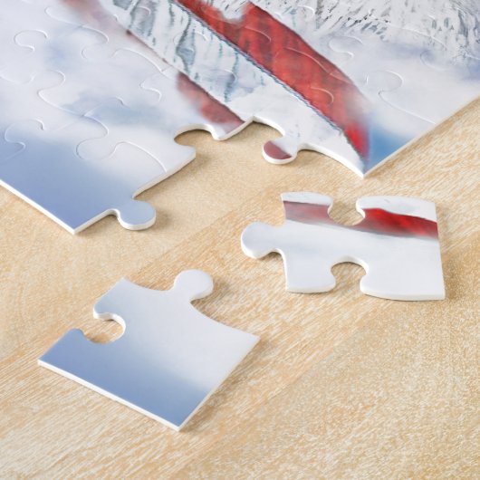 Eagle en Amerikaanse vlag Legpuzzel (Zijkant)