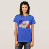 Eagle en Amerikaanse vlag T-shirt (Voorkant volledig)