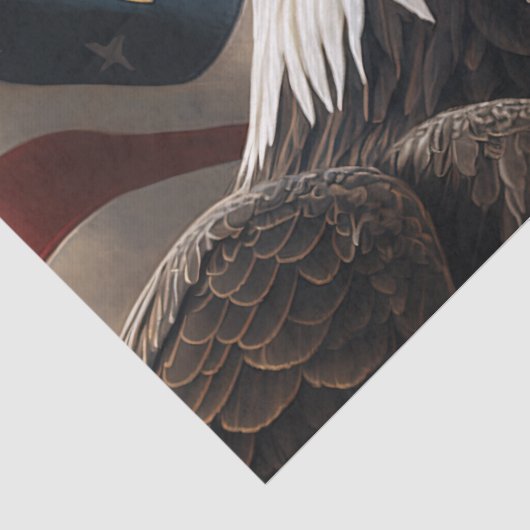 Eagle en Amerikaanse vlag Tissuepapier (Detail)