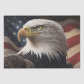 Eagle en Amerikaanse vlag Tissuepapier (Voorkant)