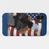 Eagle en Amerikaanse vlag voor de Patriot Case-Mate iPhone Case (Achterkant (horizontaal))