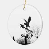 Eagle en Arrow Keramisch Ornament (Links)