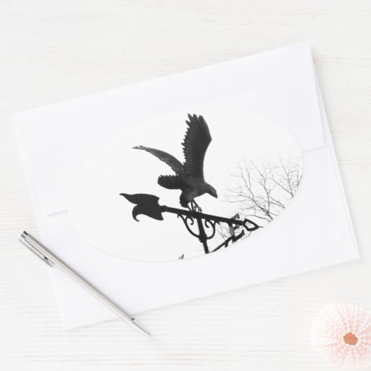 Eagle en Arrow Ovale Sticker (Envelop)