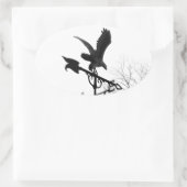 Eagle en Arrow Ovale Sticker (Tas)
