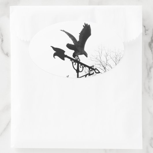 Eagle en Arrow Ovale Sticker (Tas)