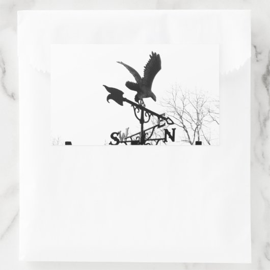 Eagle en Arrow Rechthoekige Sticker (Tas)