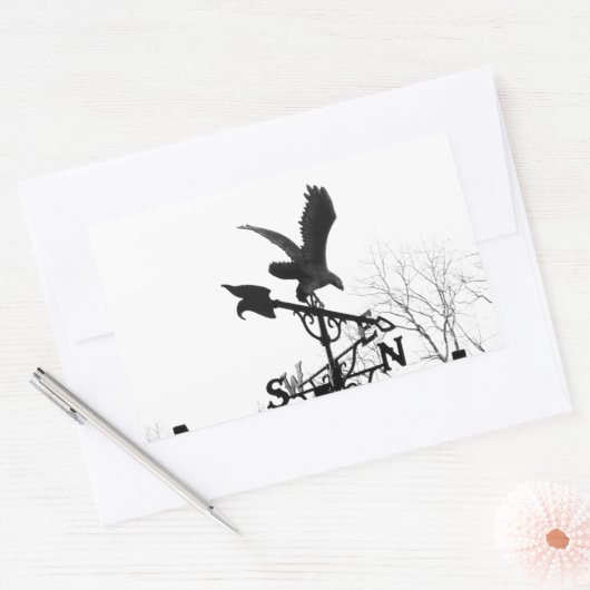 Eagle en Arrow Rechthoekige Sticker (Envelop)