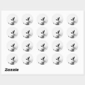 Eagle en Arrow Ronde Sticker (Vel)