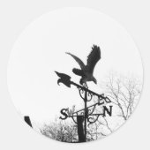 Eagle en Arrow Ronde Sticker (Voorkant)