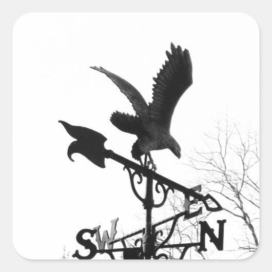 Eagle en Arrow Vierkante Sticker (Voorkant)