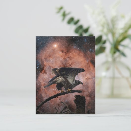 Eagle- en buitenruimtetoestel briefkaart (Staand voorkant)