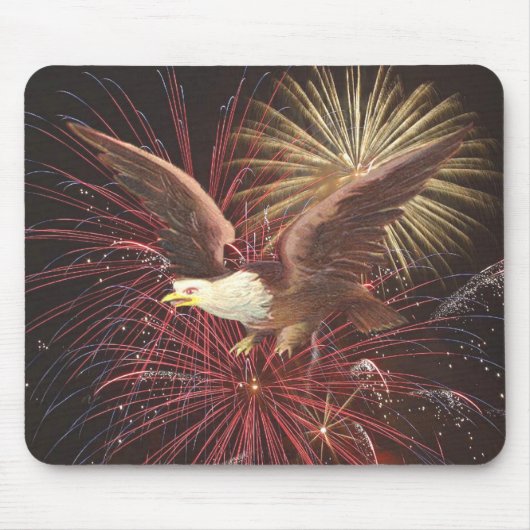 Eagle en Fireworks Muismat (Voorkant)