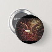 Eagle en Fireworks Ronde Button 5,7 Cm (Voorkant /achterkant)