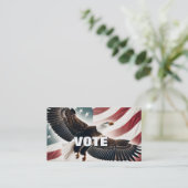 Eagle en Flag Politieke Campagne Sjabloon Visitekaartje (Staand voorkant)