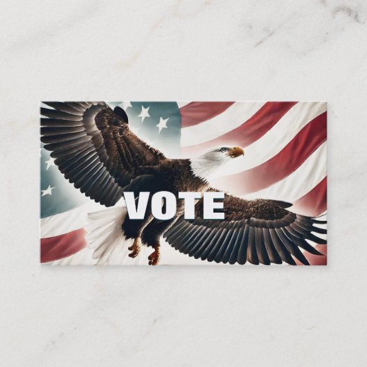 Eagle en Flag Politieke Campagne Sjabloon Visitekaartje (Voorkant)