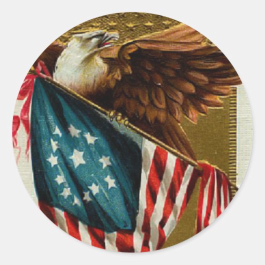  Eagle en Flag Sticker (Voorkant)