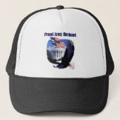Eagle en Flags Proud Army Husband Trucker Pet (Voorkant)