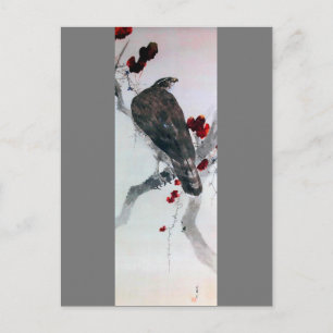 Eagle en Red Ivy Leaf, Watanabe Seitei Briefkaart