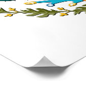 Eagle en slang Mexico Emblem voor Mexicanen Poster (Hoek)