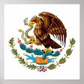 Eagle en slang Mexico Emblem voor Mexicanen Poster (Voorkant)