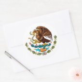 Eagle en slang Mexico Emblem voor Mexicanen Ronde Sticker (Envelop)